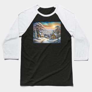 Winter Landscape Baseball T-Shirt